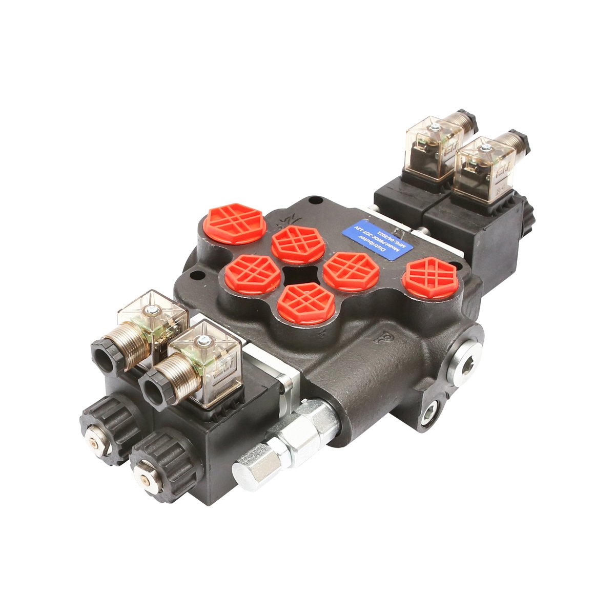 Distribuitor hidraulic P80 electromagnetic cu 2 cai, 12V Breckner Germany